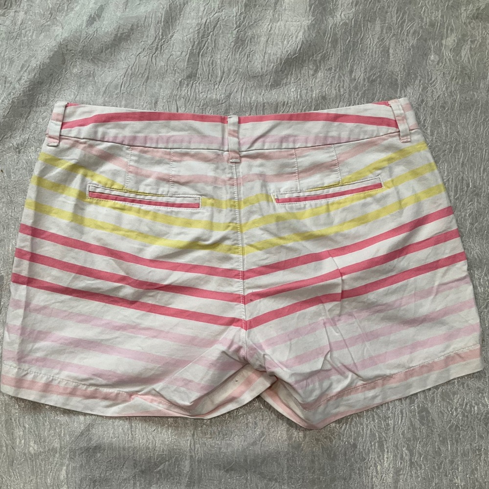 Old Navy Womens 6 Pastel Striped Chino Shorts Cotton Summer Beach Preppy Casual - Picture 4 of 8